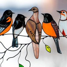 Load image into Gallery viewer, Birds Stained Glass Window Hangings
