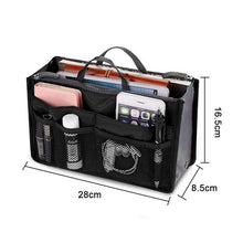 Load image into Gallery viewer, Women's Bag Practical Handbag Purse Nylon Dual Organizer Insert Cosmetic Storage
