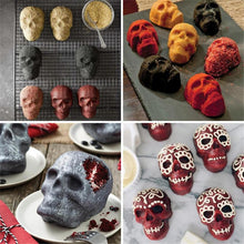 Load image into Gallery viewer, 3D Skull Cake Mold
