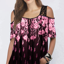 Load image into Gallery viewer, Summer Lace Printed T-shirt for Ladies
