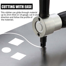 Load image into Gallery viewer, DOMOM Zipbite - Nibbler Cutter Drill Attachment Double Head Metal Sheet
