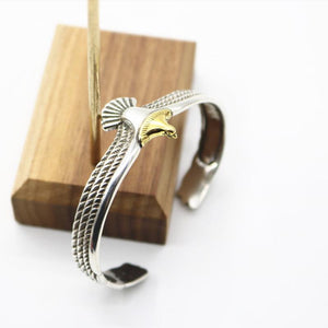Adjustable Silver eagle bracelet