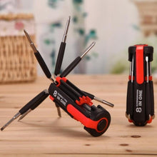 Load image into Gallery viewer, 8 Screwdrivers in 1 Tool with Worklight and Flashlight
