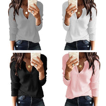 Load image into Gallery viewer, Summer V Neck Soft Cozy T-Shirt
