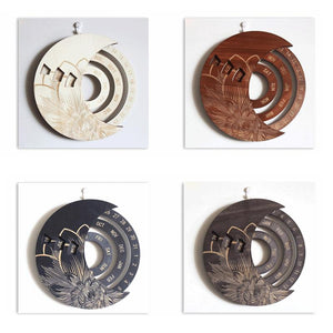 Wooden Wall Mounted Moon Calendar