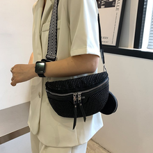 Load image into Gallery viewer, Fashion Rhinestone PU Leather Waist Bag
