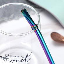 Load image into Gallery viewer, Coffee Spoon Stainless Steel Drinking Straw
