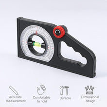 Load image into Gallery viewer, Slope Horizontal Vertical Angle Bevel Protractor Declinometer
