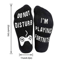 Load image into Gallery viewer, Do Not Disturb I'm Playing Fortnite Funny Cotton Socks, 1 Pair
