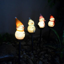 Load image into Gallery viewer, Super Cute Waterproof Solar Snowman Lamp
