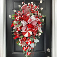 Load image into Gallery viewer, Candy Cane Wreath - Christmas Decoration
