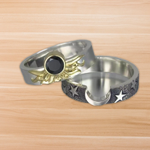Load image into Gallery viewer, Vintage Star Moon Sun Ring Set
