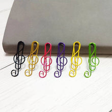 Load image into Gallery viewer, Music Multicoloured Metal Paper Clips
