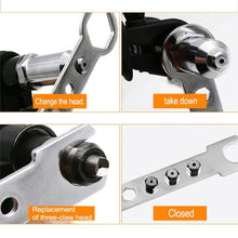 Load image into Gallery viewer, Professional Rivet Gun Adapter Kit 🛠With 4Pcs Different Nozzle Bolts
