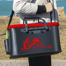 Load image into Gallery viewer, Foldable waterproof fishing bucket -live fish container
