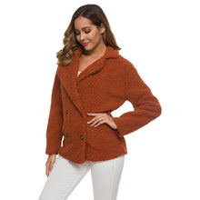 Load image into Gallery viewer, Warm Plush Coat Lapel Jacket
