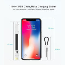 Load image into Gallery viewer, 3-in-1 Keychain Data Sync Charge Cable

