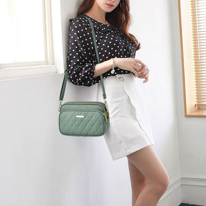 Triple Zip Crossbody Bag