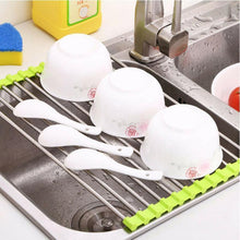 Load image into Gallery viewer, Stainless Steel Roll Up Dish Drying Rack, Foldable
