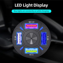 Load image into Gallery viewer, 4 Ports USB Car Charge Fast Charging
