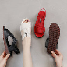 Load image into Gallery viewer, Solid Color Soft Sole Summer Sandals

