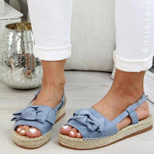 Load image into Gallery viewer, Womens Bow Tie Knot Flat Sandals

