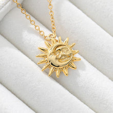 Load image into Gallery viewer, Vintage Sun and Moon Stainless Steel Necklace

