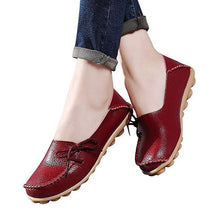 Load image into Gallery viewer, Women&#39;s Leather Loafers Moccasins
