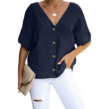 Load image into Gallery viewer, V-neck Short sleeve Loose Shirts
