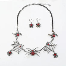 Load image into Gallery viewer, Halloween Jewelry Creative Necklace Spider Web Pendant &amp; Chain

