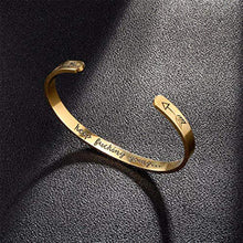 Load image into Gallery viewer, Inner Engraved Inspirational Cuff Bracelet Bangle

