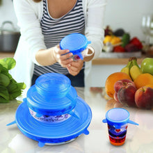 Load image into Gallery viewer, Hirundo Silicone Stretch lid, 6PCS (Blue)
