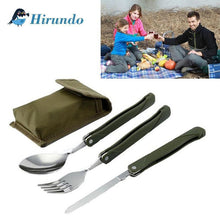 Load image into Gallery viewer, Hirundo Camping Foldable Cutlery Set
