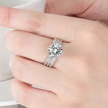 Load image into Gallery viewer, Classic Twisted Full Diamond Six Claw Ring
