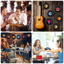 Load image into Gallery viewer, Vinyl Record Coasters with Retro Vinyl Player Holder
