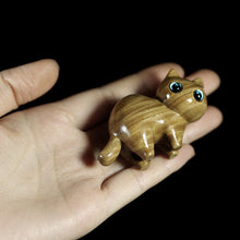 Load image into Gallery viewer, Handmade Wood Carved Cats Decoration
