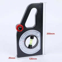 Load image into Gallery viewer, Slope Horizontal Vertical Angle Bevel Protractor Declinometer
