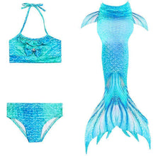 Load image into Gallery viewer, Girls Mermaid Tail Kids Swimsuit Bikini Set
