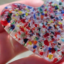 Load image into Gallery viewer, Colorful Glass Pocket Heart
