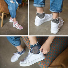 Load image into Gallery viewer, Harajuku Vintage Glitter Silver Women's socks

