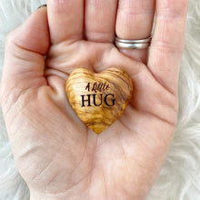 Load image into Gallery viewer, Little Pocket Hug Wooden Heart Token
