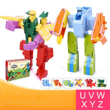 Load image into Gallery viewer, English Letters Deformed Dinosaur Toys
