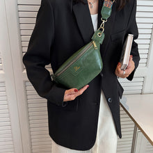 Load image into Gallery viewer, Retro Leather Wide Strap Waist Bag
