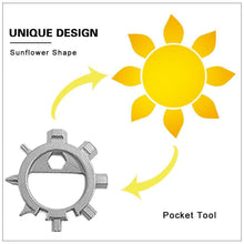 Load image into Gallery viewer, Amenitee 12-in-1 Gear Stainless Steel Sunflower Multi-tool
