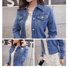 Load image into Gallery viewer, Women&#39;s Stretch Denim Jacket
