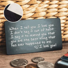 Load image into Gallery viewer, Stainless Steel Cards Lettering Gift Wallet Holder
