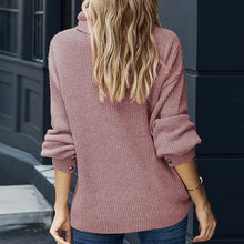 Load image into Gallery viewer, Solid Color Stand Collar Sweater
