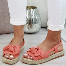 Load image into Gallery viewer, Womens Bow Tie Knot Flat Sandals
