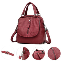 Load image into Gallery viewer, Fashion Leather Multipurpose Backpack Shoulder Handbag

