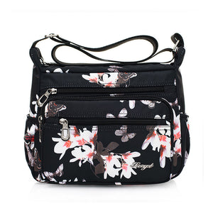 Women's Multi-Pocket Nylon Shoulder Handbag